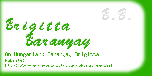 brigitta baranyay business card